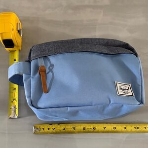 Herschel Supply Company Light Blue and Dark Gray Toiletry Bag